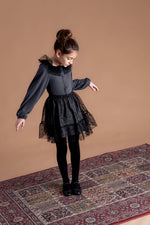 Tocoto Vintage Star Tulle Skirt - Dark Grey