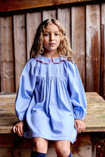 Arsene et les Pipelettes Oxford Dress - Sky Blue