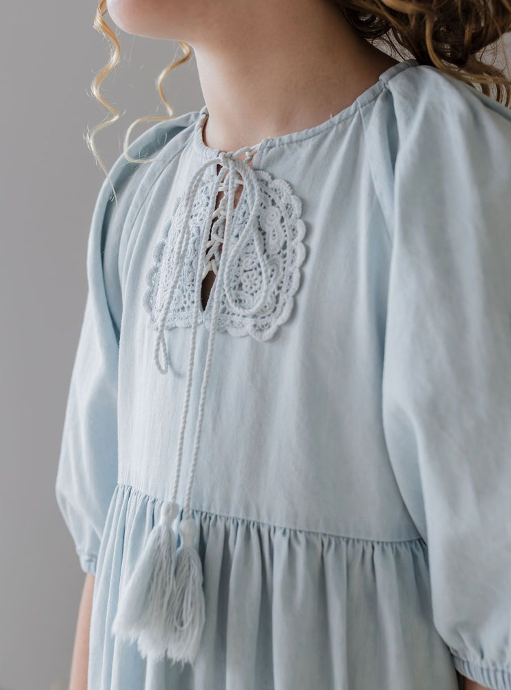 Steph The Label Crochet Doily Chambray Dress 12 Steph The Label Crochet Doily Chambray Dress 12