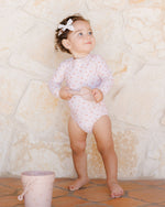 Rylee + Cru Daphne Rashguard Swimsuit - Cherries