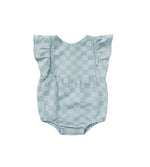 Rylee + Cru Kalea Romper - Blue Check