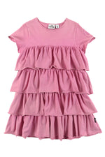 Loud Apparel Tiered Layer Dress - Azalea Marble Dye