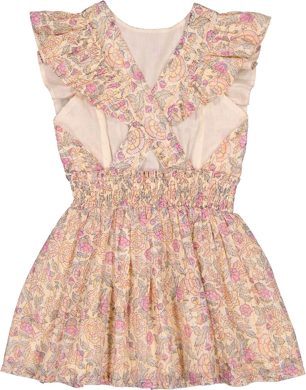 Louis Louise Gilda Dress - Lurex Indian Flowers – The Shoppe Miami