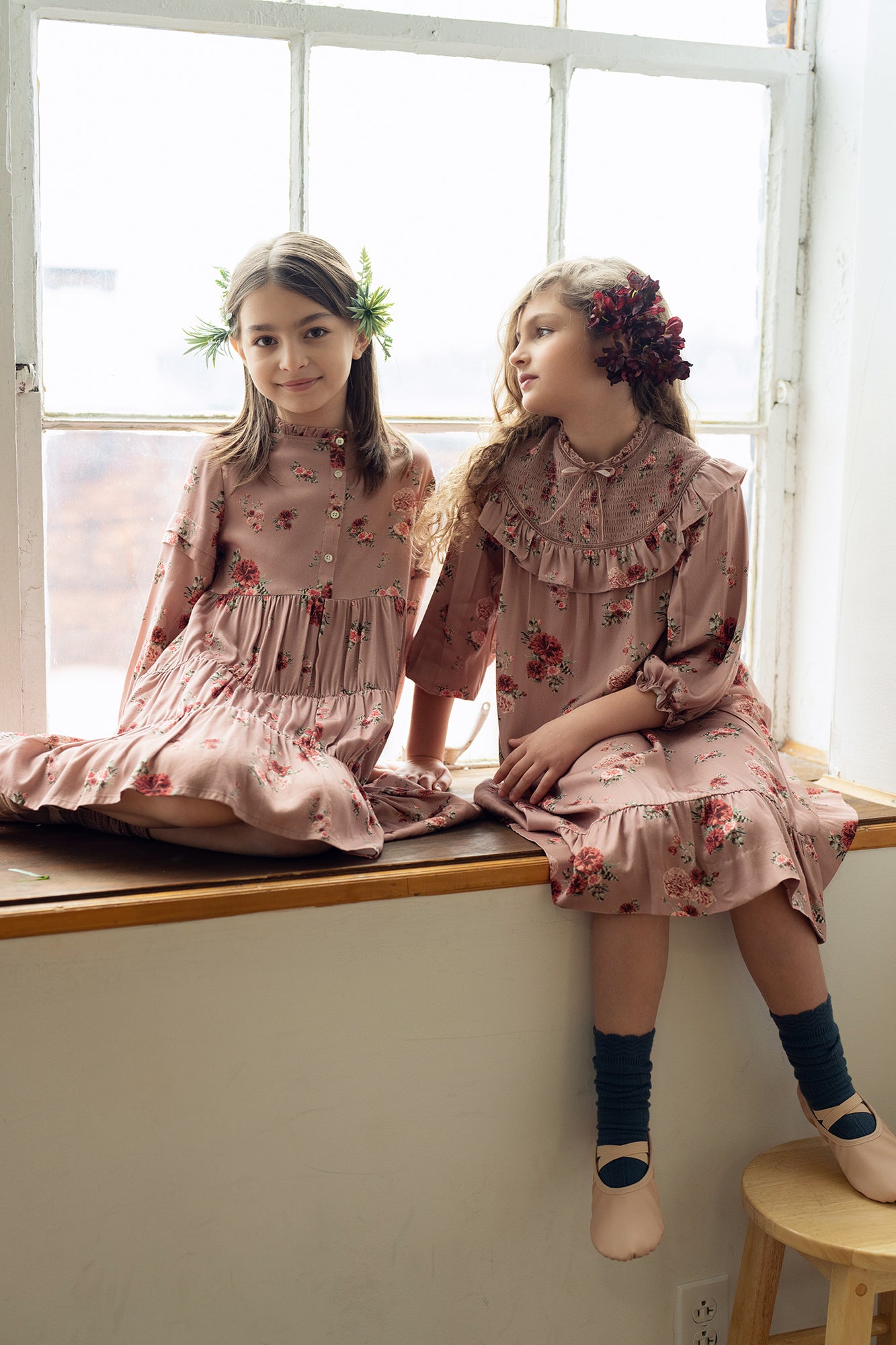 Teela Smocked Yoke Dress - Pink Floral Print – The Shoppe Miami image.