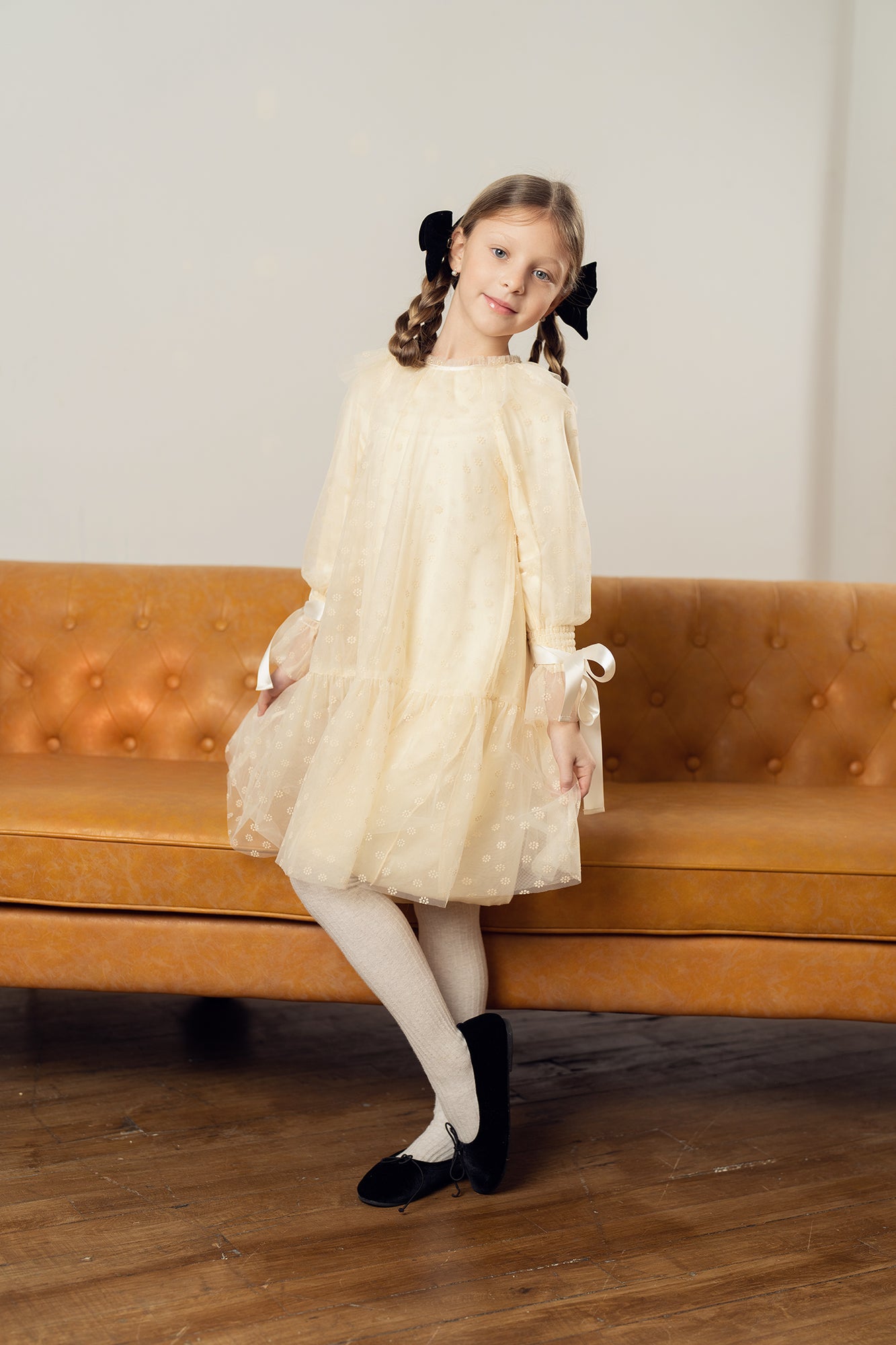 Cream tulle outlet dress