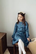 Teela Pleated Skirt - Blue Floral Print