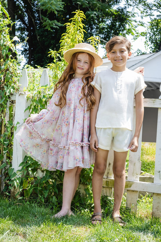 Teela Floral Chiffon Dress - Pink – The Shoppe Miami