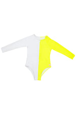 Maillot Neon Color Block Rashguard Swimsuit