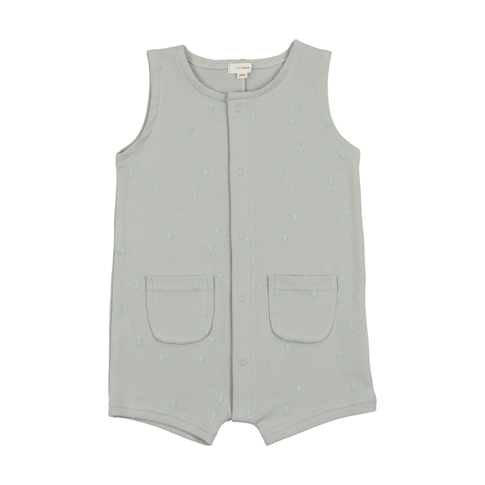 Lilette All Over Hot Air Balloon Romper - Seafoam