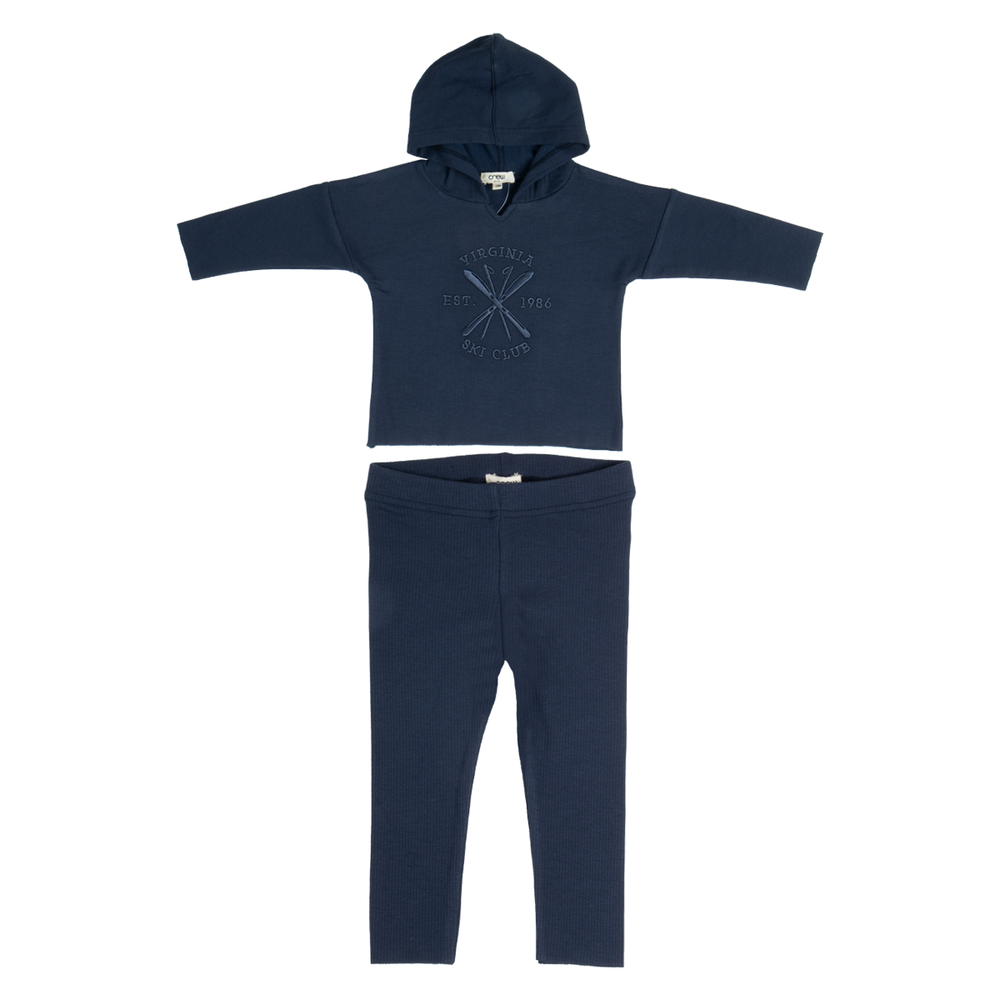 Crew Kids Ski Logo Set - Navy