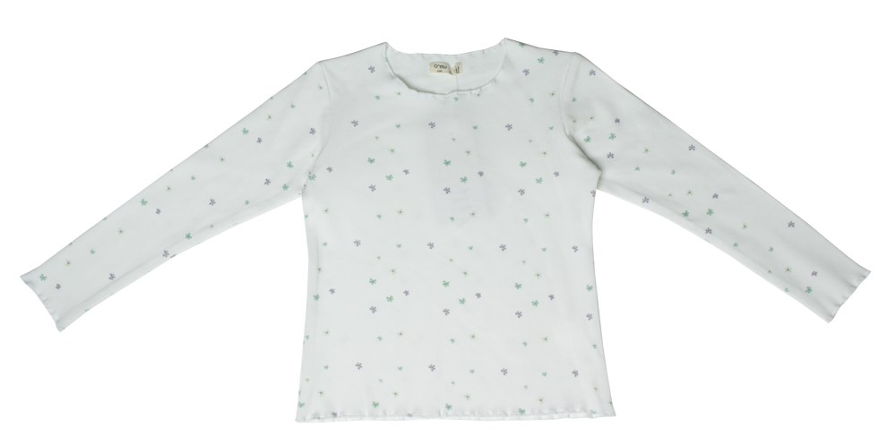 Crew Kids Edge Stitch Top - White