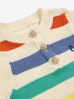 Bobo Choses Multicolor Striped Knit Playsuit