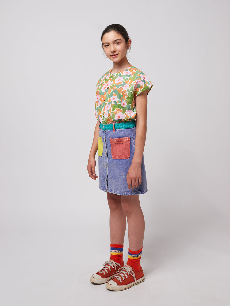 Bobo Choses Color Block Denim Skirt