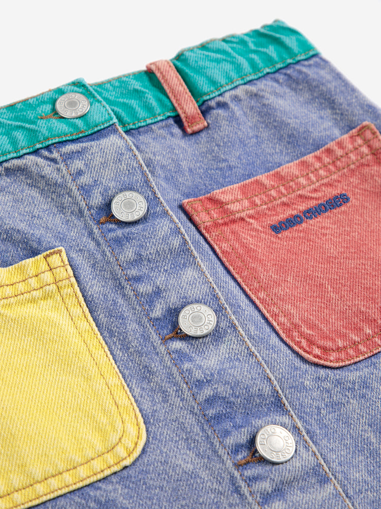 Bobo Choses Color Block Denim Skirt