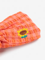 Bobo Choses Vichy Woven Headband - Coral