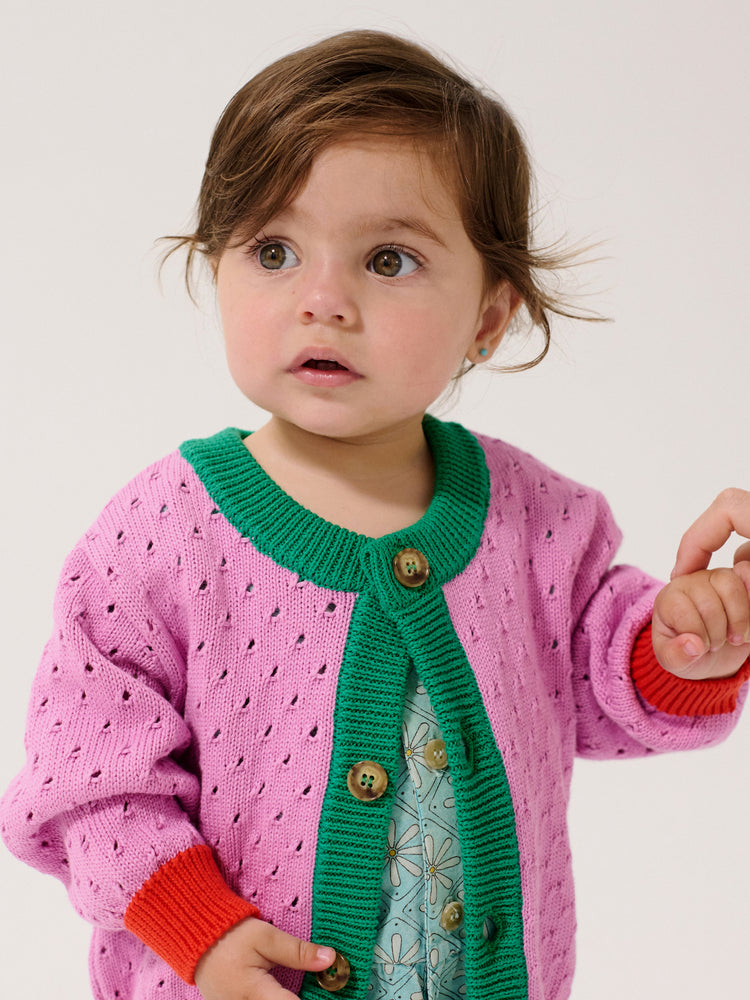 Bobo Choses Color Block Open Work Cardigan – The Shoppe Miami