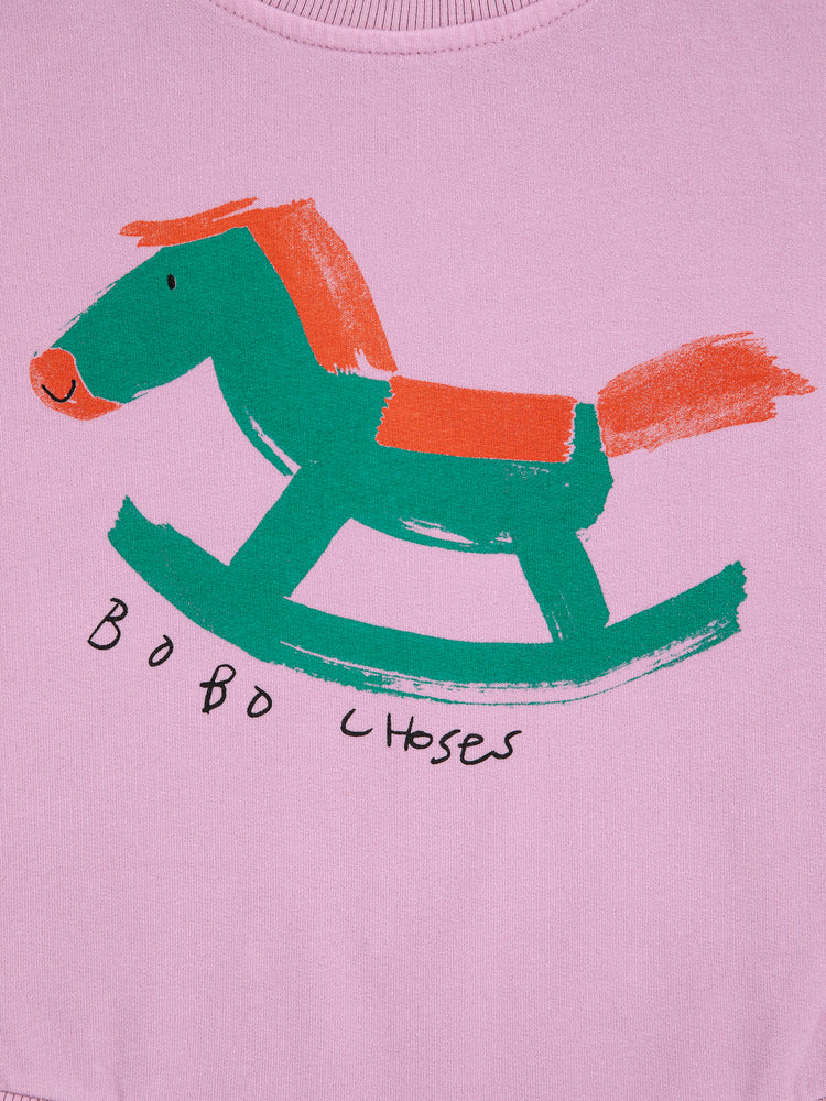 Bobo Choses Rocking Horse Body Sweatshirt - Lavender