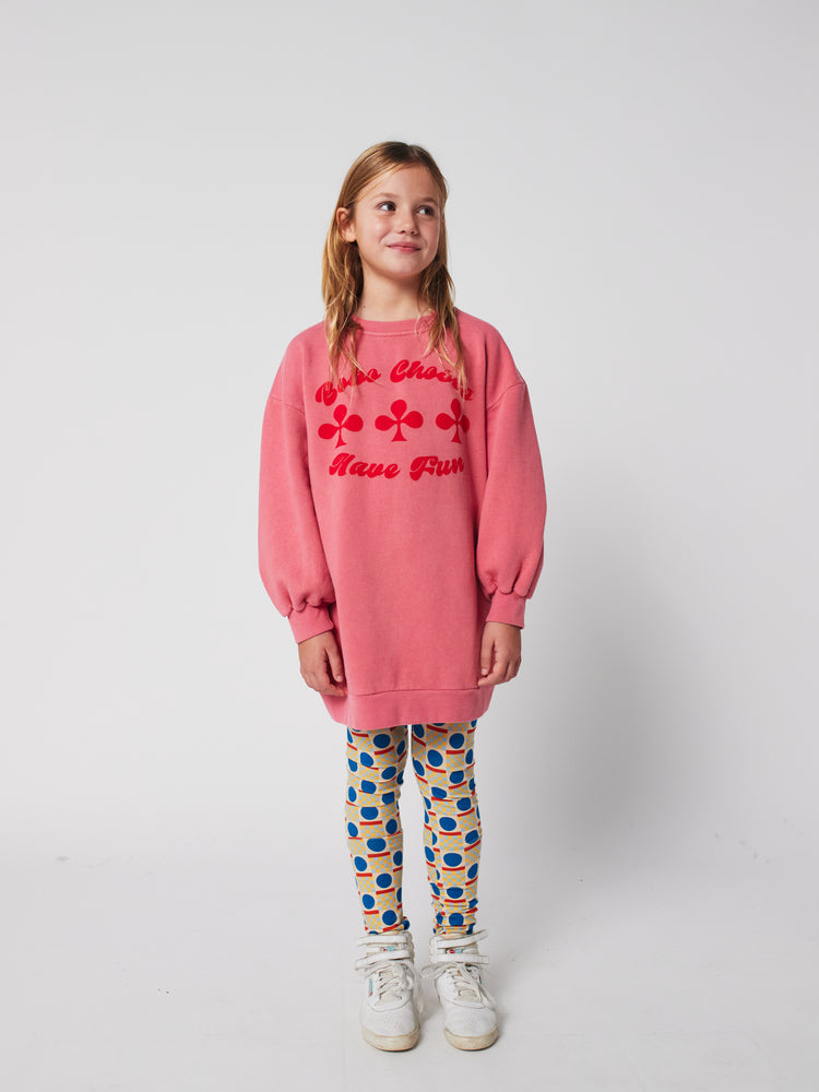 Bobo Choses Have Fun Sweatshirt Dress - Pink