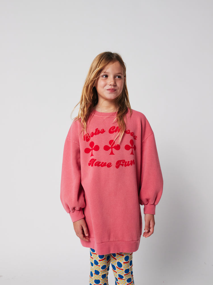 Bobo Choses Have Fun Sweatshirt Dress - Pink