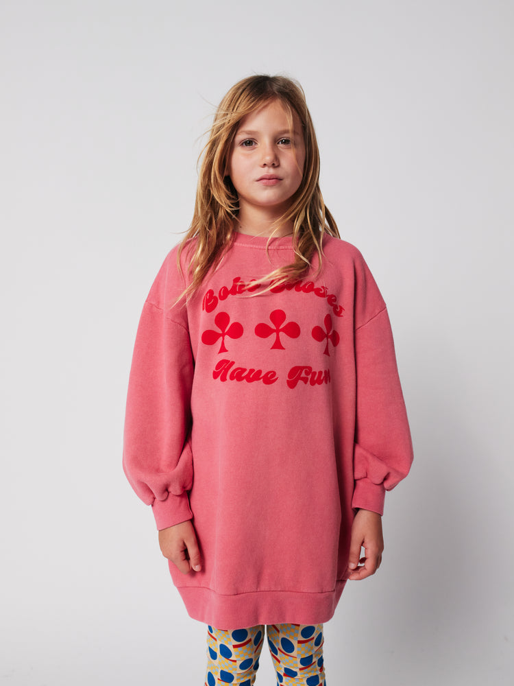 Bobo Choses Have Fun Sweatshirt Dress - Pink