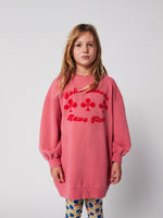 Bobo Choses Have Fun Sweatshirt Dress - Pink