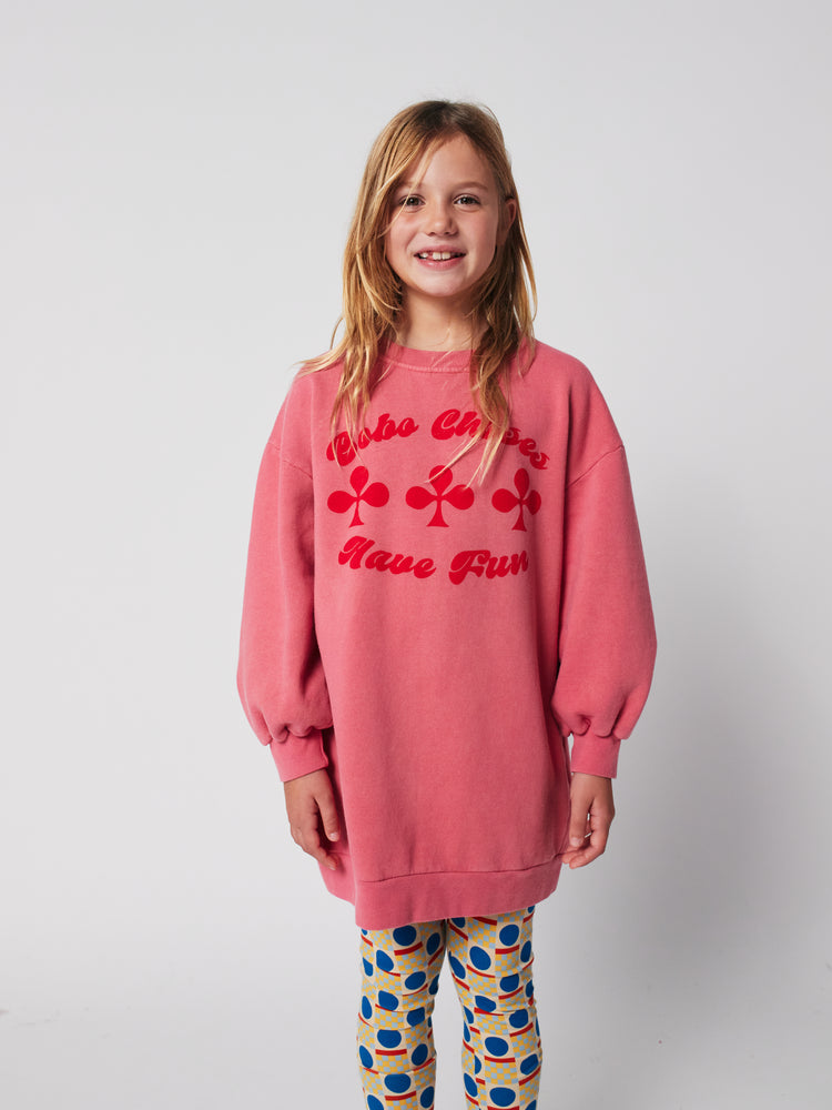 Bobo Choses Have Fun Sweatshirt Dress - Pink