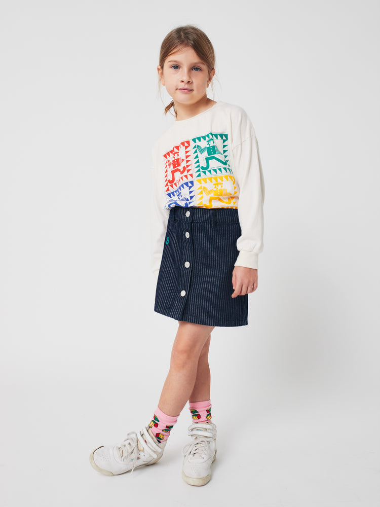 Bobo Choses Bobo Striped Denim Skirt