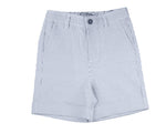 Belati Striped Seersucker Shorts - Light Blue