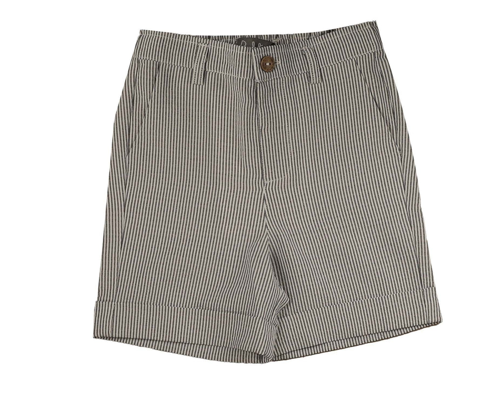 Belati Striped Seersucker Shorts - Navy