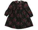 Belati Floral Collared Dress - Navy