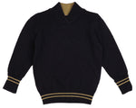 Belati Diamond Pointelle Knit Sweater - Navy