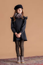 Tocoto Vintage Fleece Ruffle Dress - Dark Grey