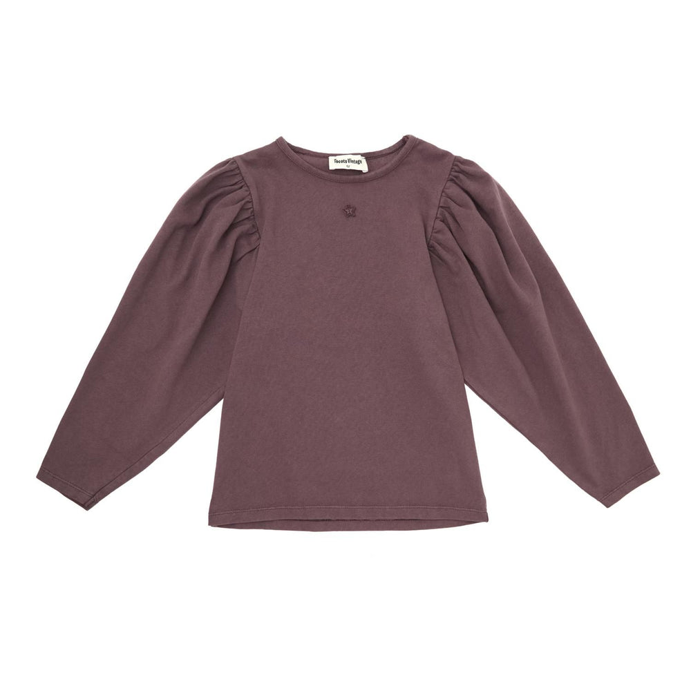 Tocoto Vintage Gathered Sleeve T-shirt - Dark Pink