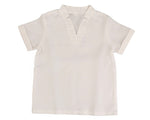 Belati V-neck Shirt - White