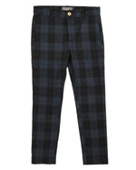 Belati Plaid Slim Trouser - Navy/Blue