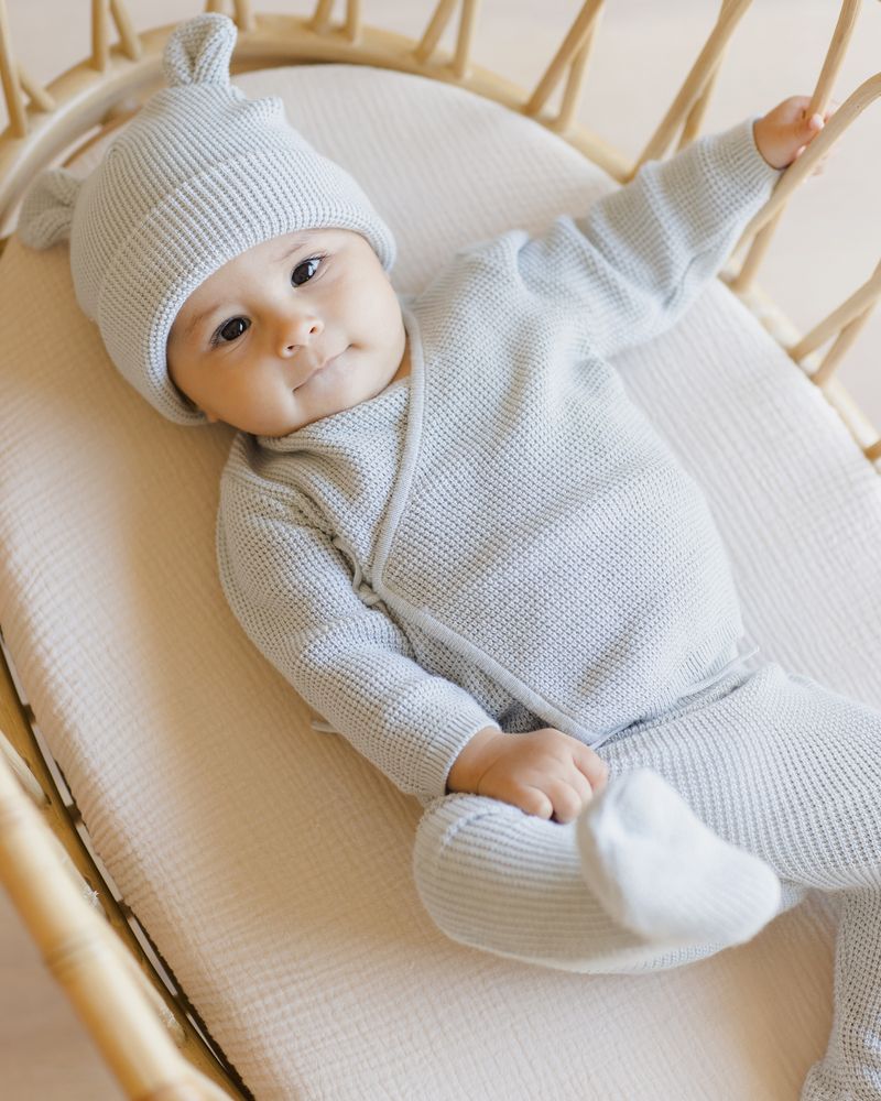 Quincy Mae Knit Wrap Set - Ice Blue