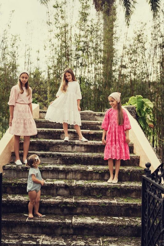 Teela Eyelet Dress - Pink