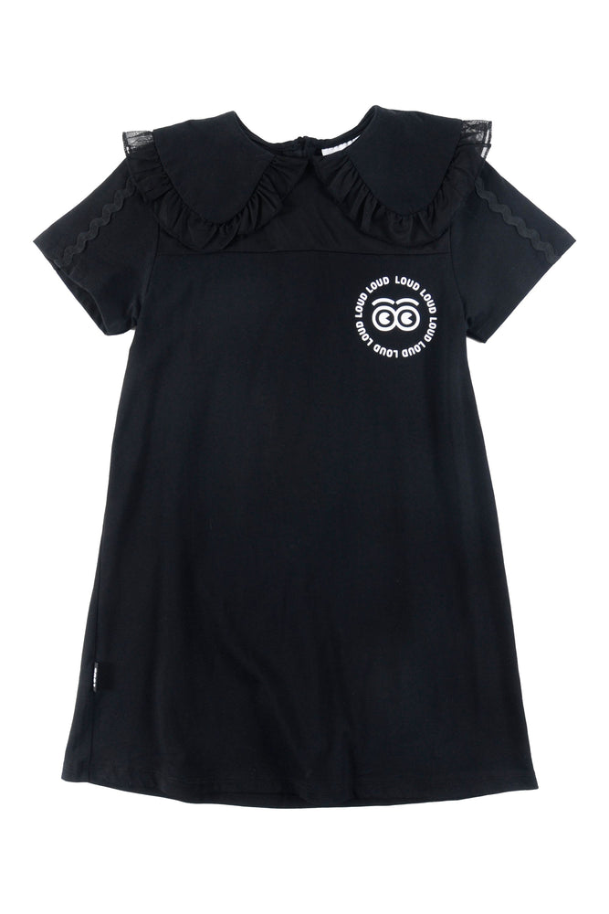 Loud Apparel Black Collar Dress
