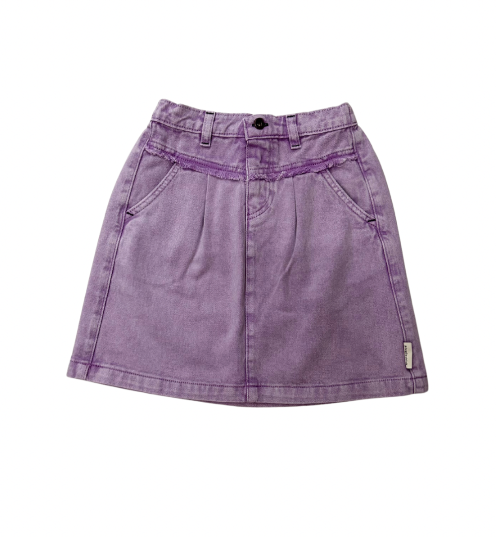 Piupiuchick Lilac Denim Skirt The Shoppe Miami