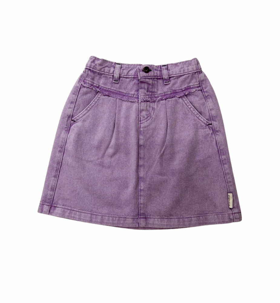 Piupiuchick Lilac Denim Skirt