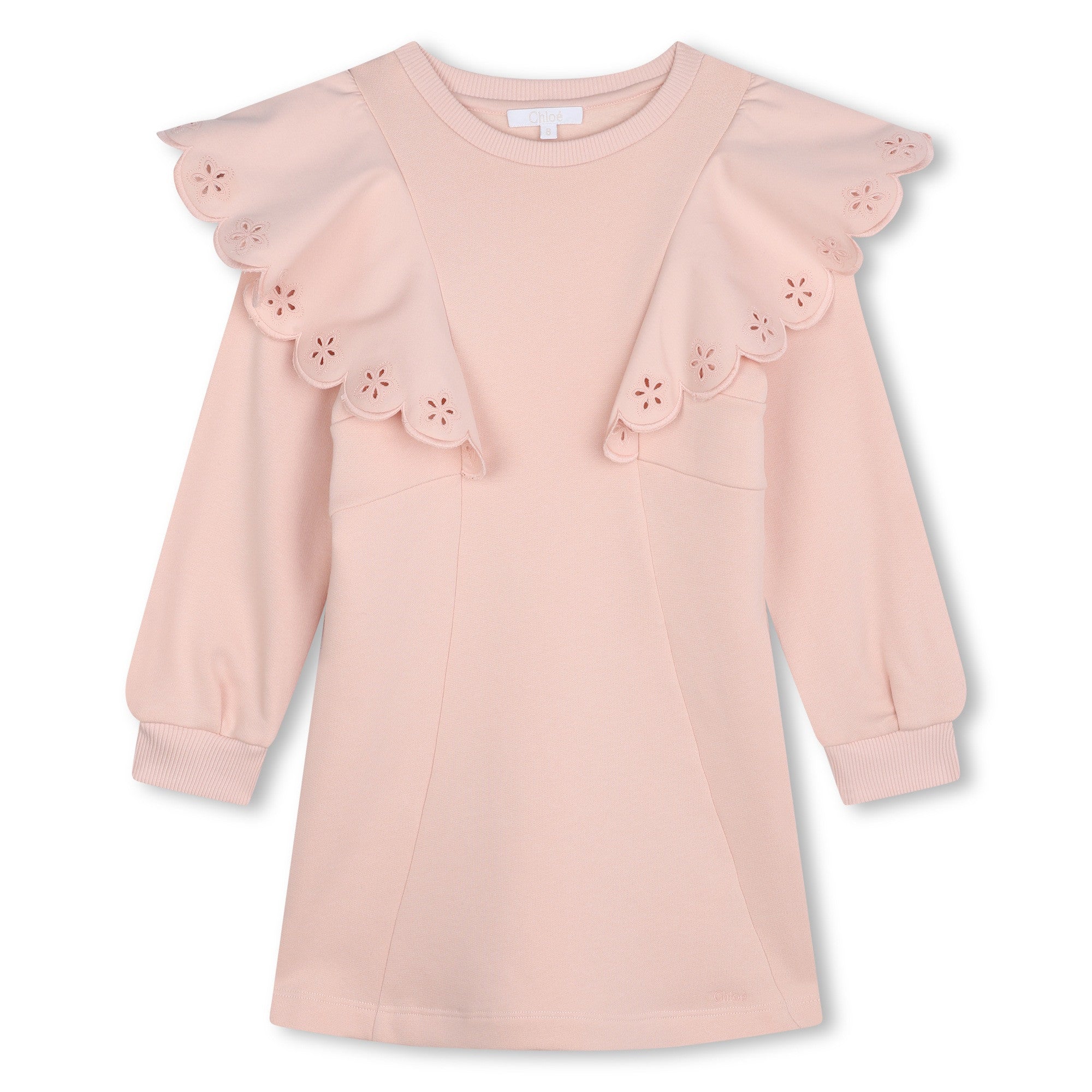 CHLOE-Girls Pink Logo Flower Dress