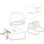 Chloe Knitted Beanie and Bootie Set - Off White