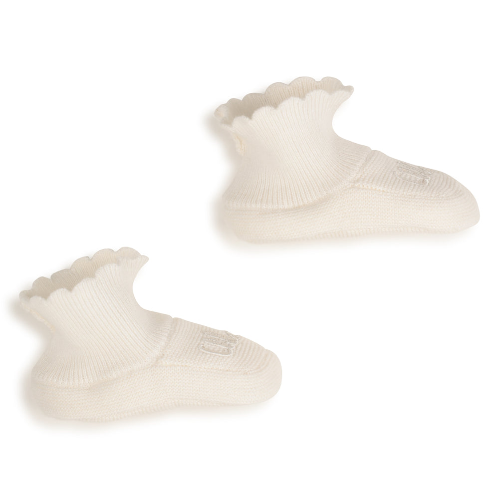 Chloe Knitted Beanie and Bootie Set - Off White