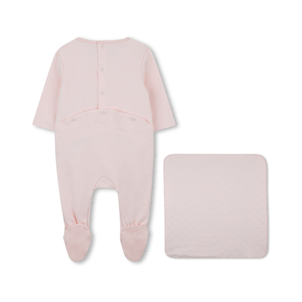 Chloe Footie with Blanket Gift Set - Pink Powder