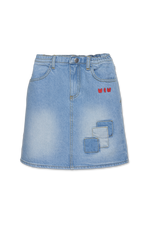 Wander & Wonder Patchwork Denim Skirt