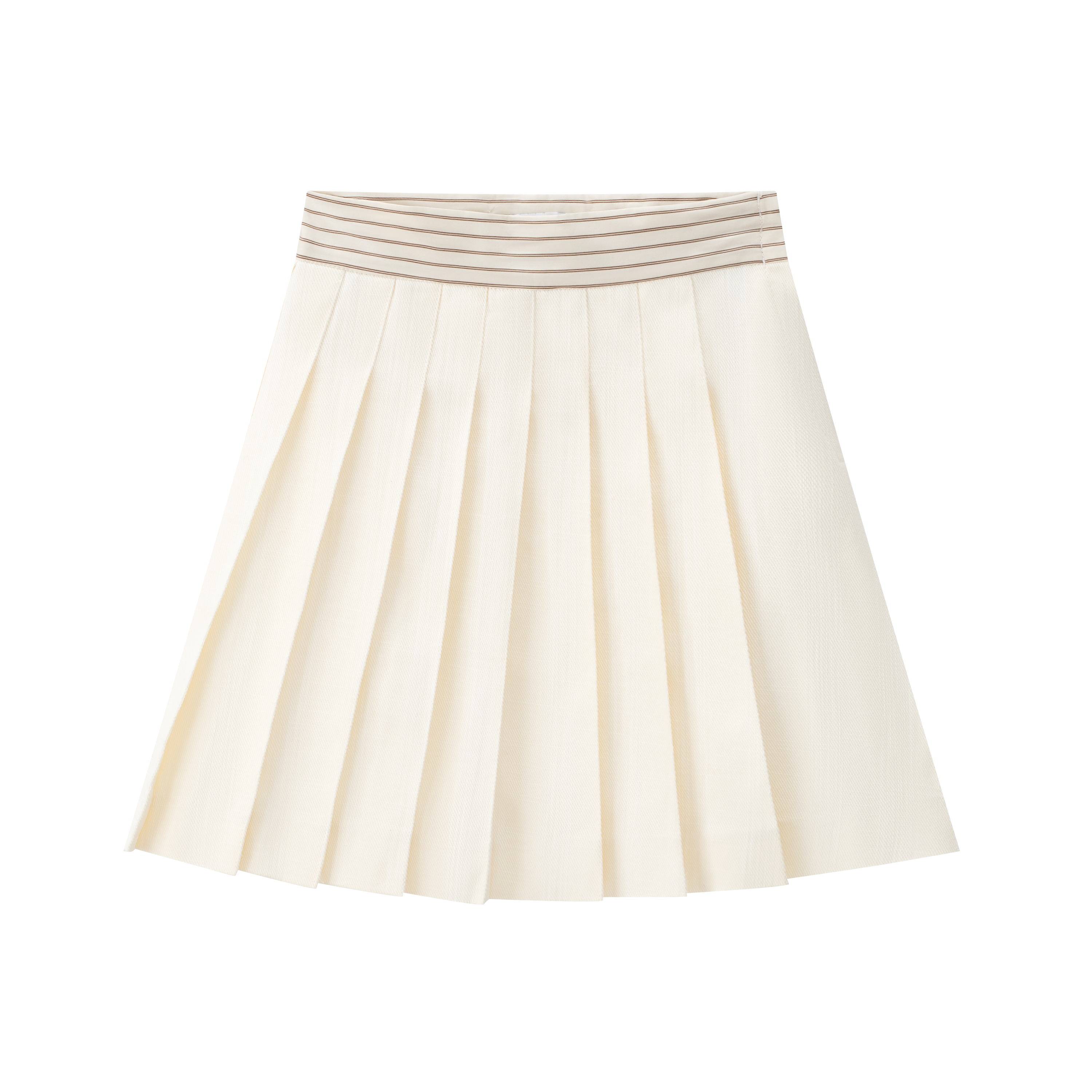 Coco Blanc Pleated Skirt with Stripe Waist – The Shoppe Miami