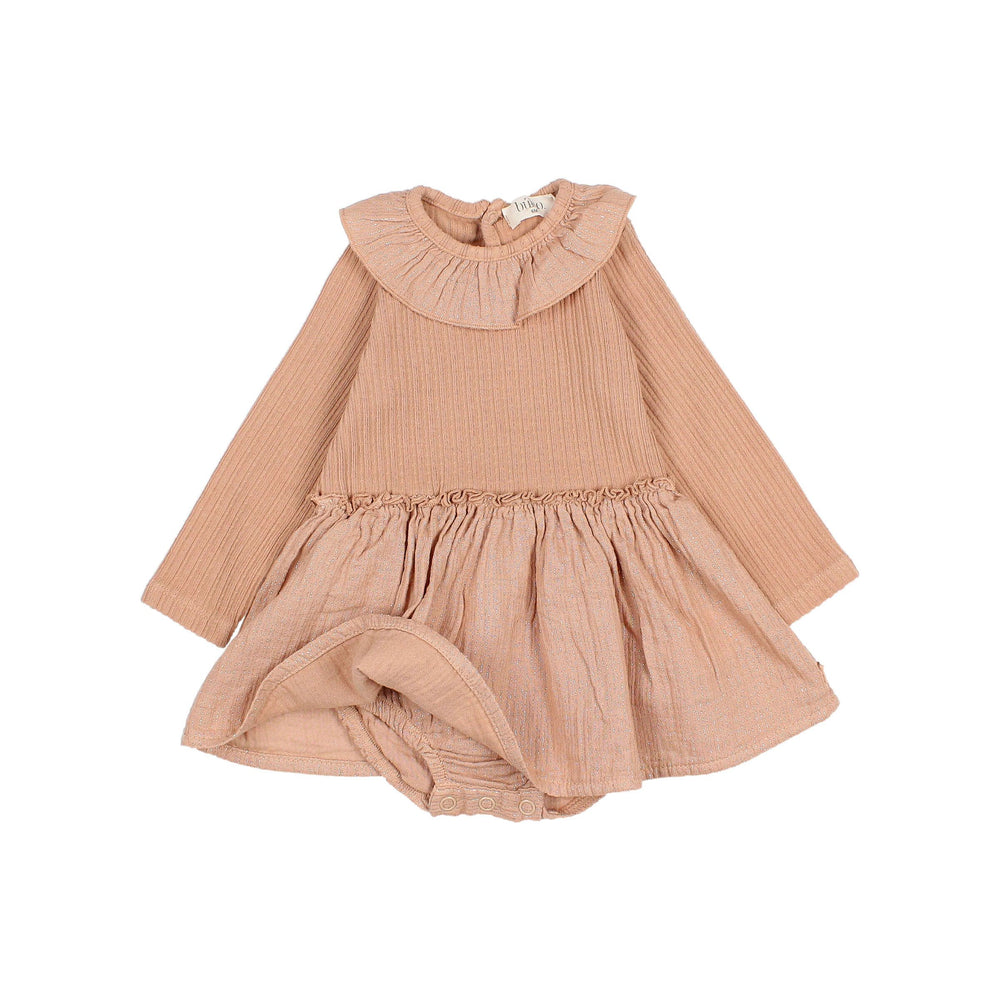 Buho Lurex Toddler Dress - Apple Blossom