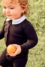 Little Parni Collar Cardigan Set - Black