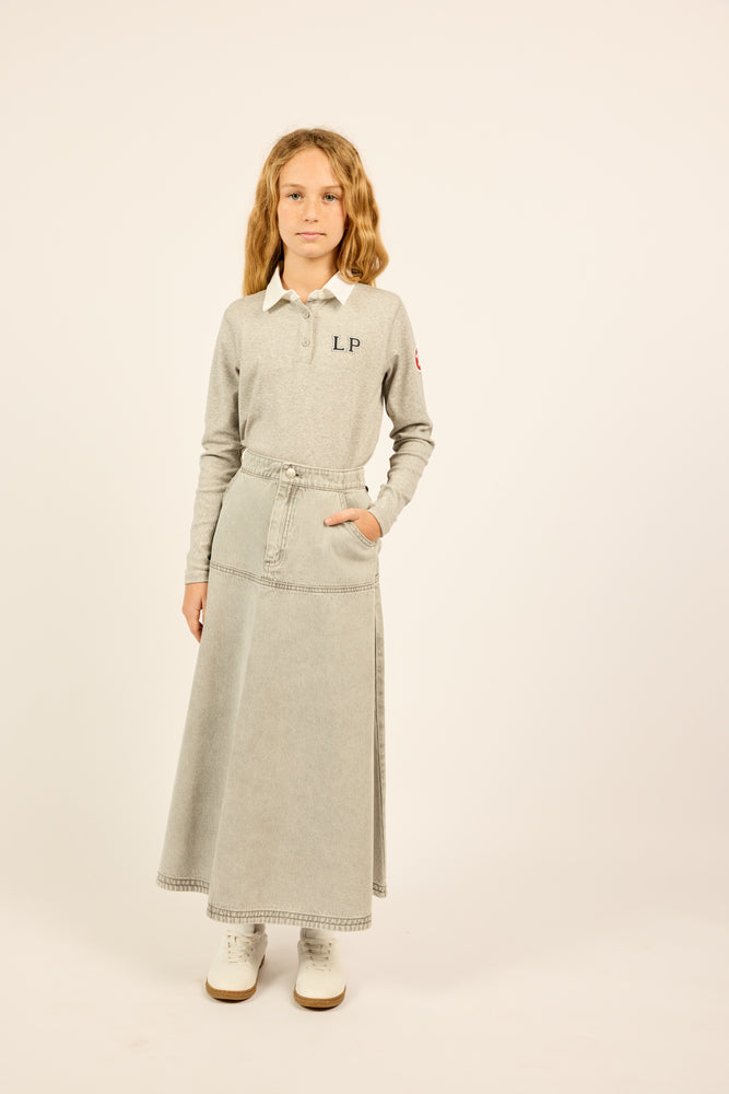 Little Parni Grey Denim Skirt