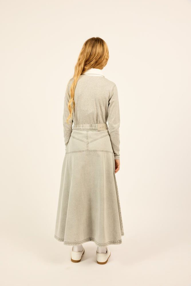 Little Parni Grey Denim Skirt